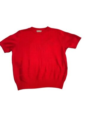 VTG 80s Kenneth Too! Sweater with Scotty Small Red